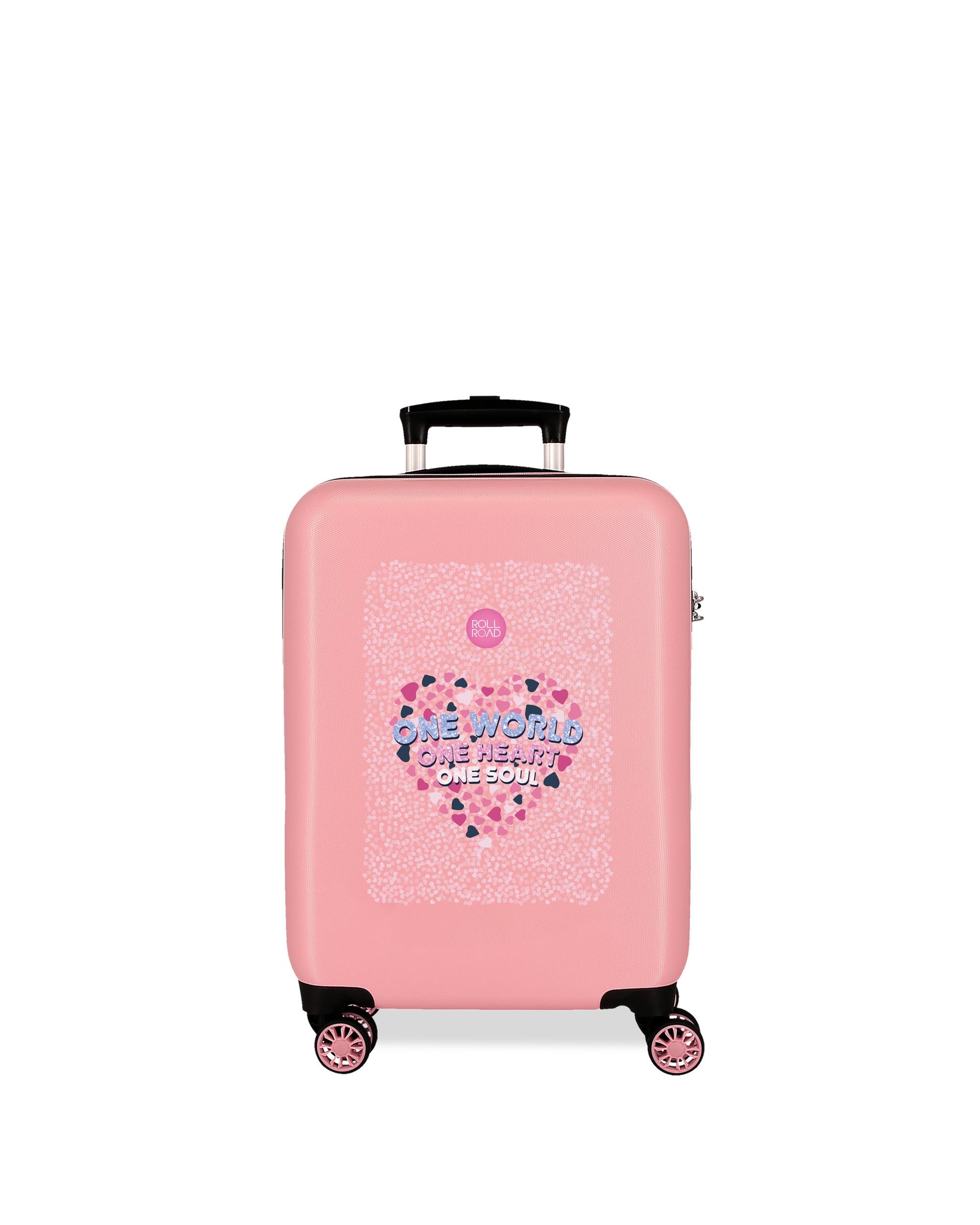 Mala de Cabine One World Rígida com Capacidade de 34l Rosa-1
