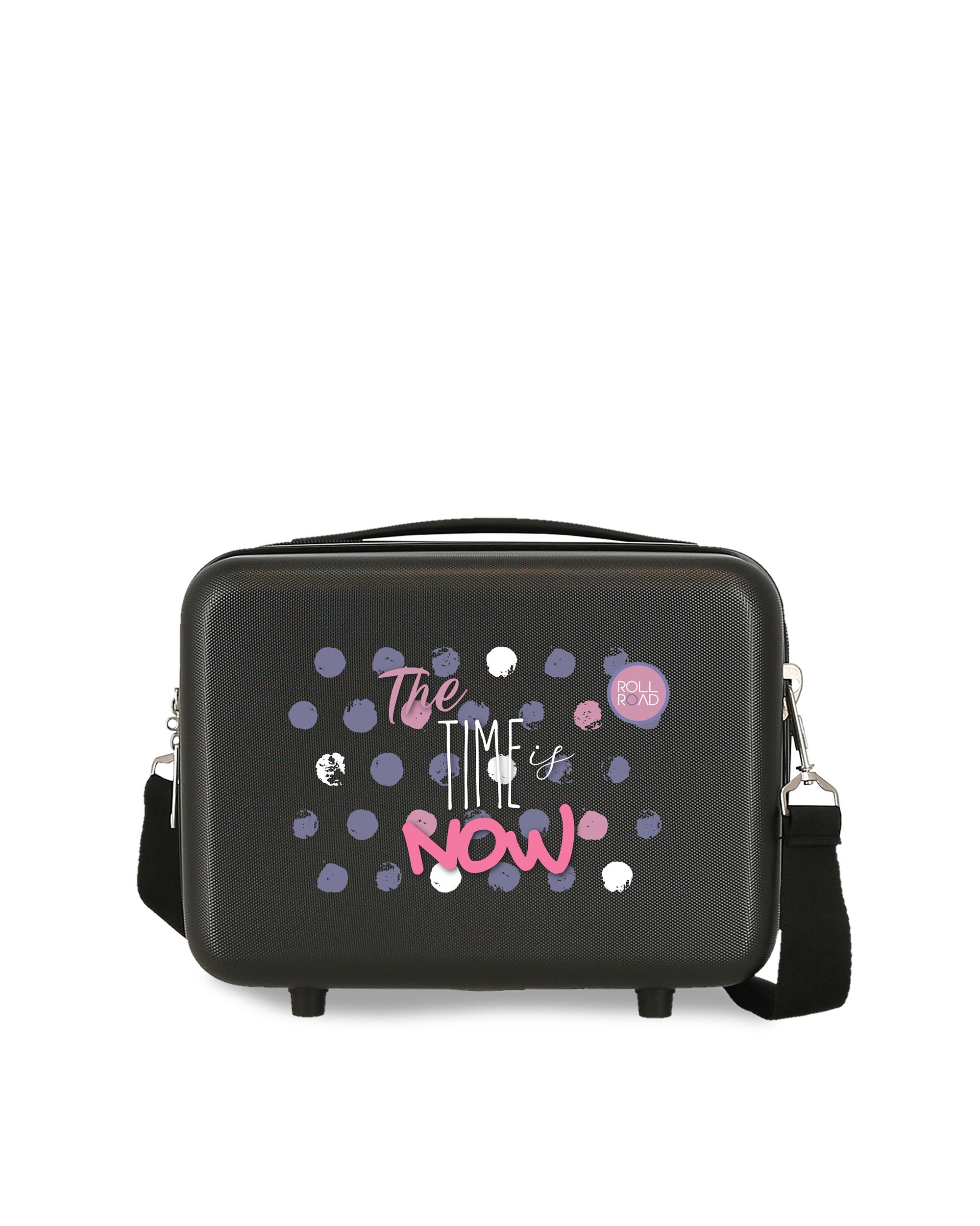 Necessaire Abs The Time Is Now Rígido Adaptável a Trolley com Capacidade de 9l Preto-1