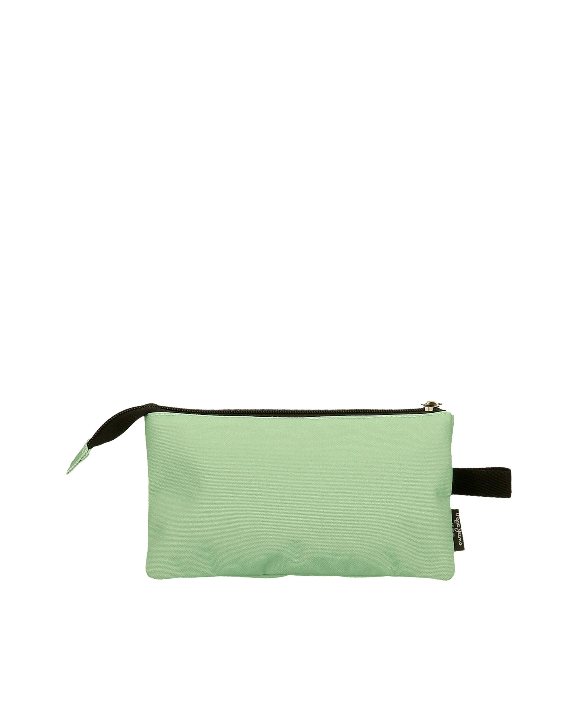 Estojo Pepe Jeans Aris Colorful Três Compartimentos em Verde Pastel Verde-3