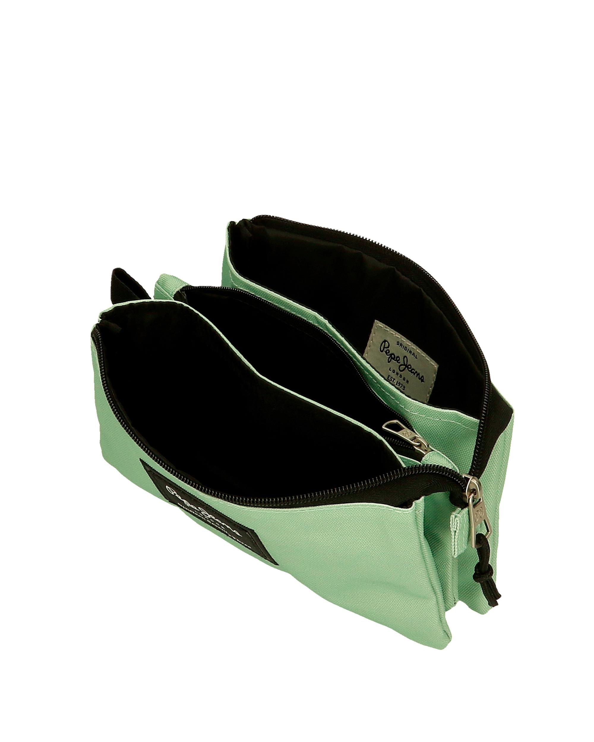 Estojo Pepe Jeans Aris Colorful Três Compartimentos em Verde Pastel Verde-4