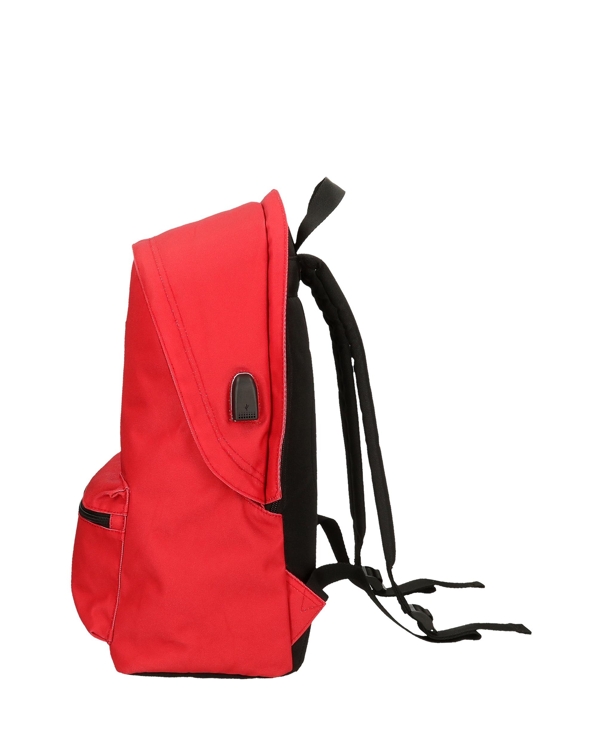 Mochila Pepe Jeans Aris Colorful Portaordenador de Dois Compartimentos em Vermelho Vermelho-4