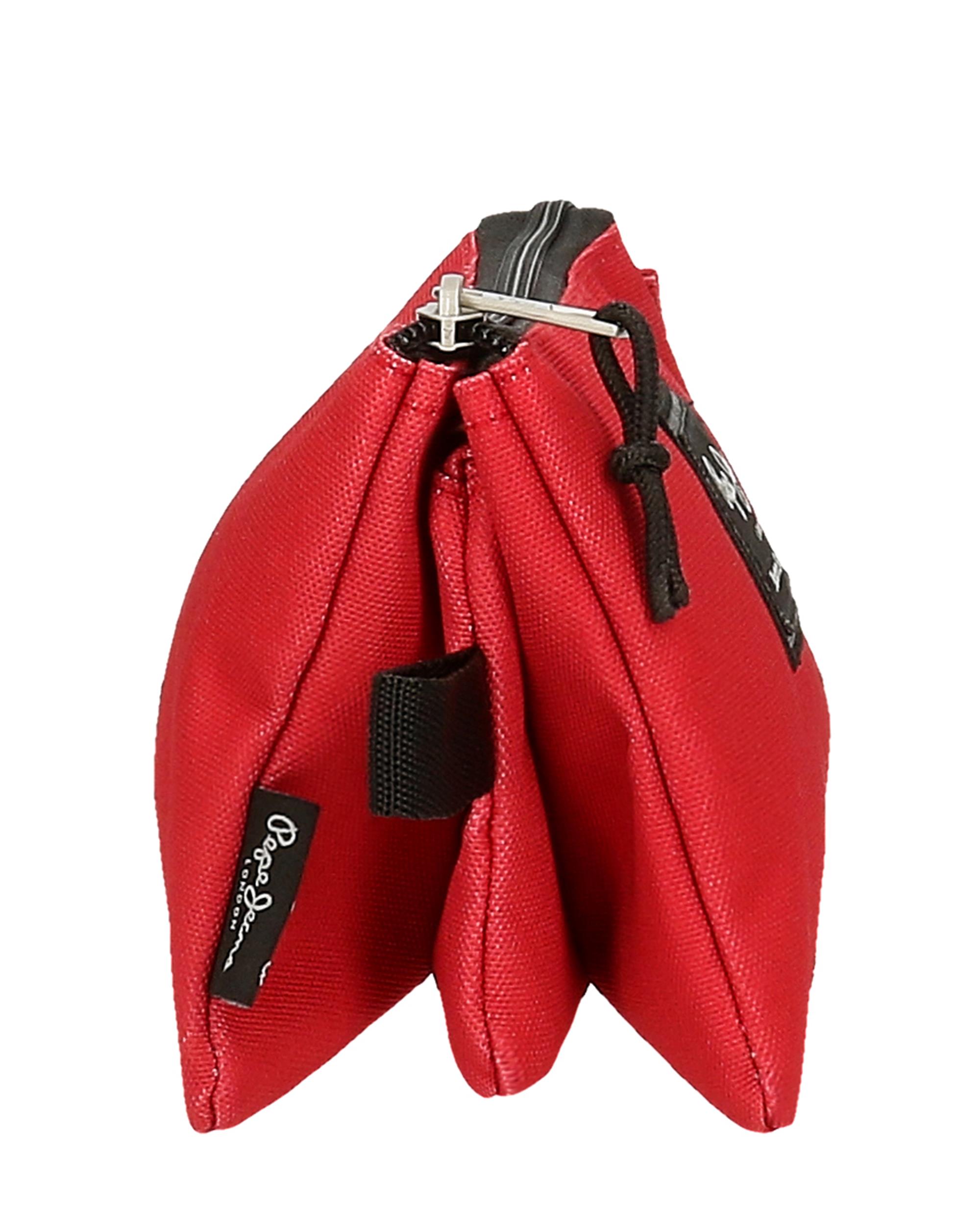 Estojo Pepe Jeans Aris Colorful Três Compartimentos em Vermelho Vermelho-2