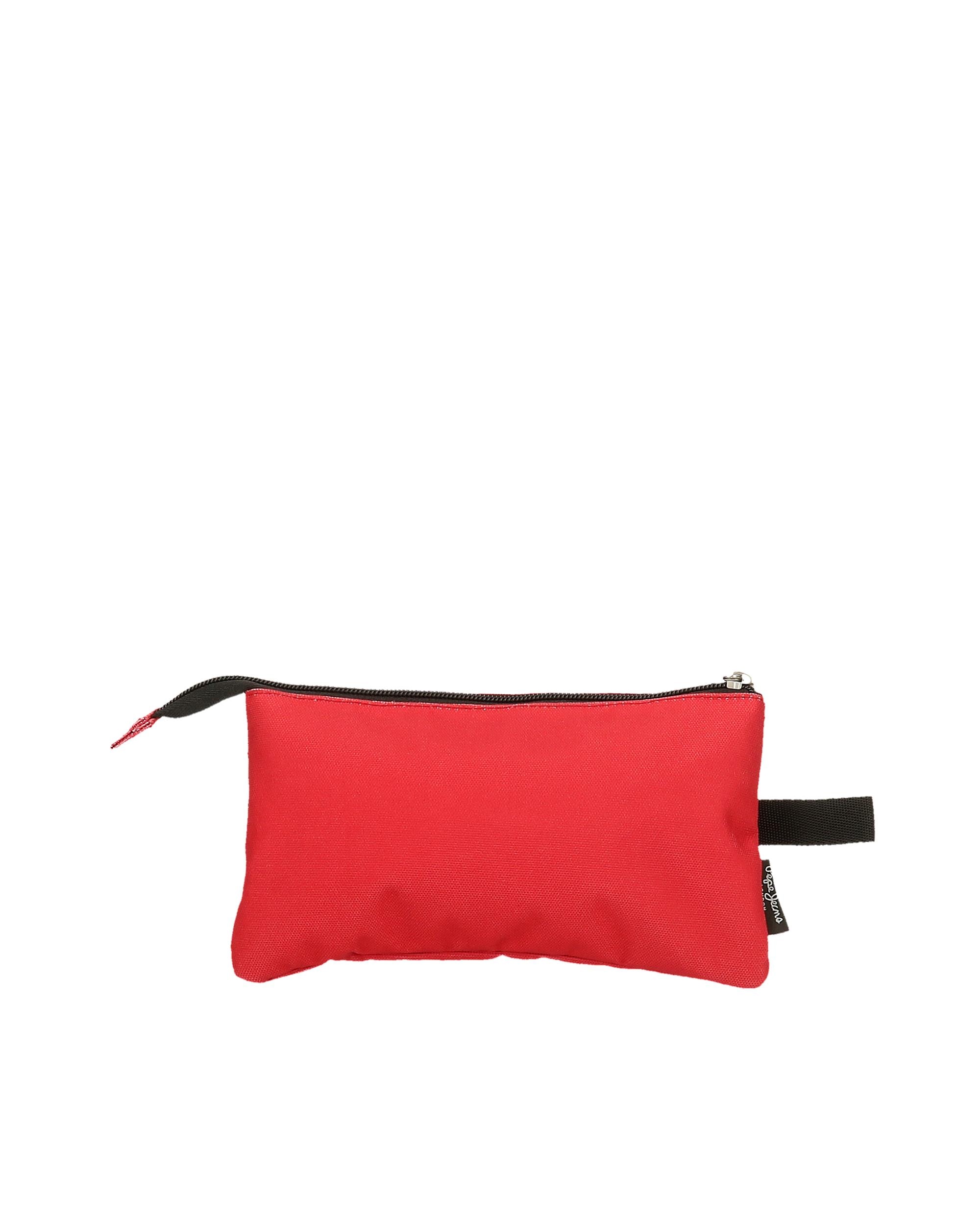 Estojo Pepe Jeans Aris Colorful Três Compartimentos em Vermelho Vermelho-3