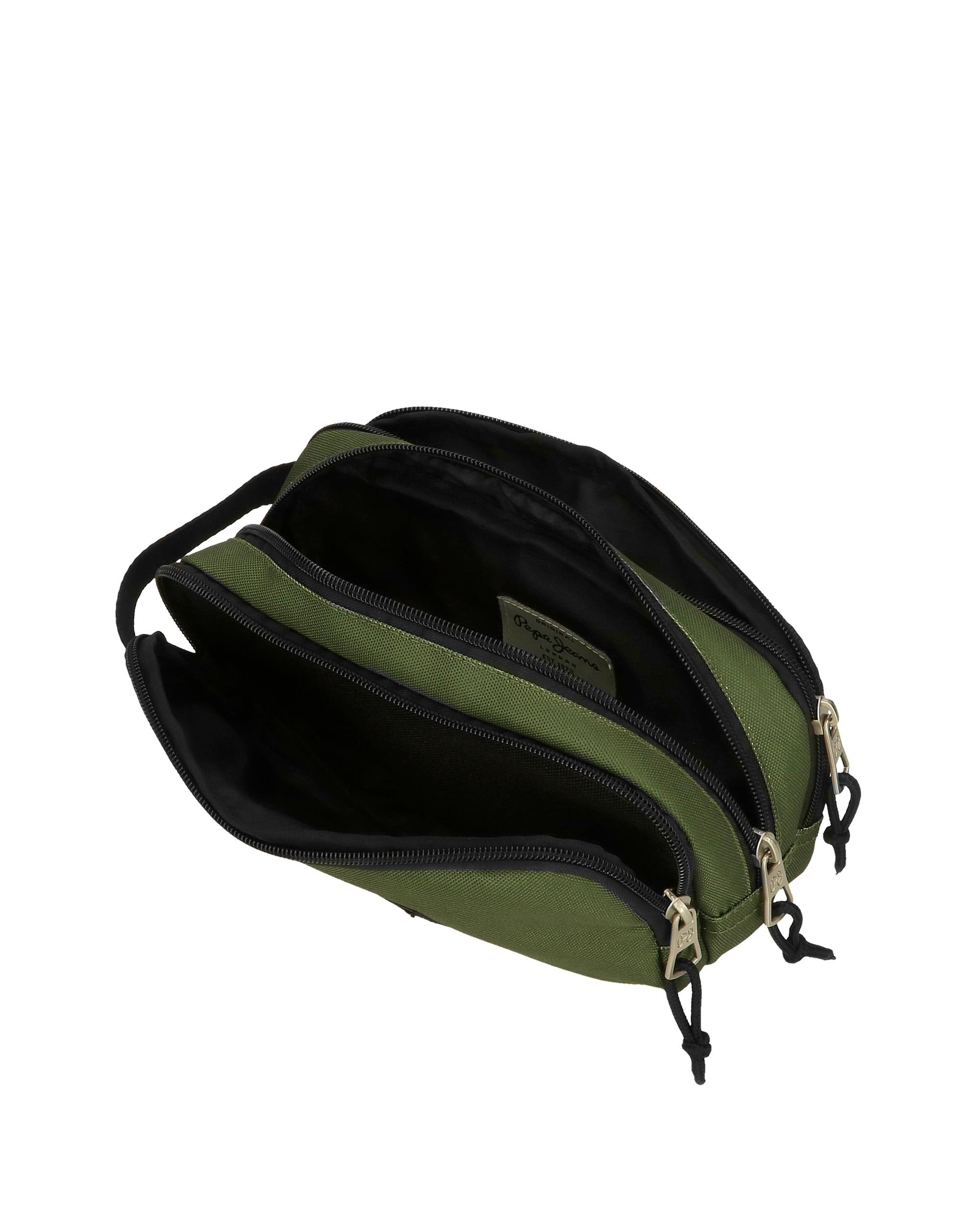 Estojo Pepe Jeans Aris Evergreen Três Compartimentos em Verde-escuro Verde-4