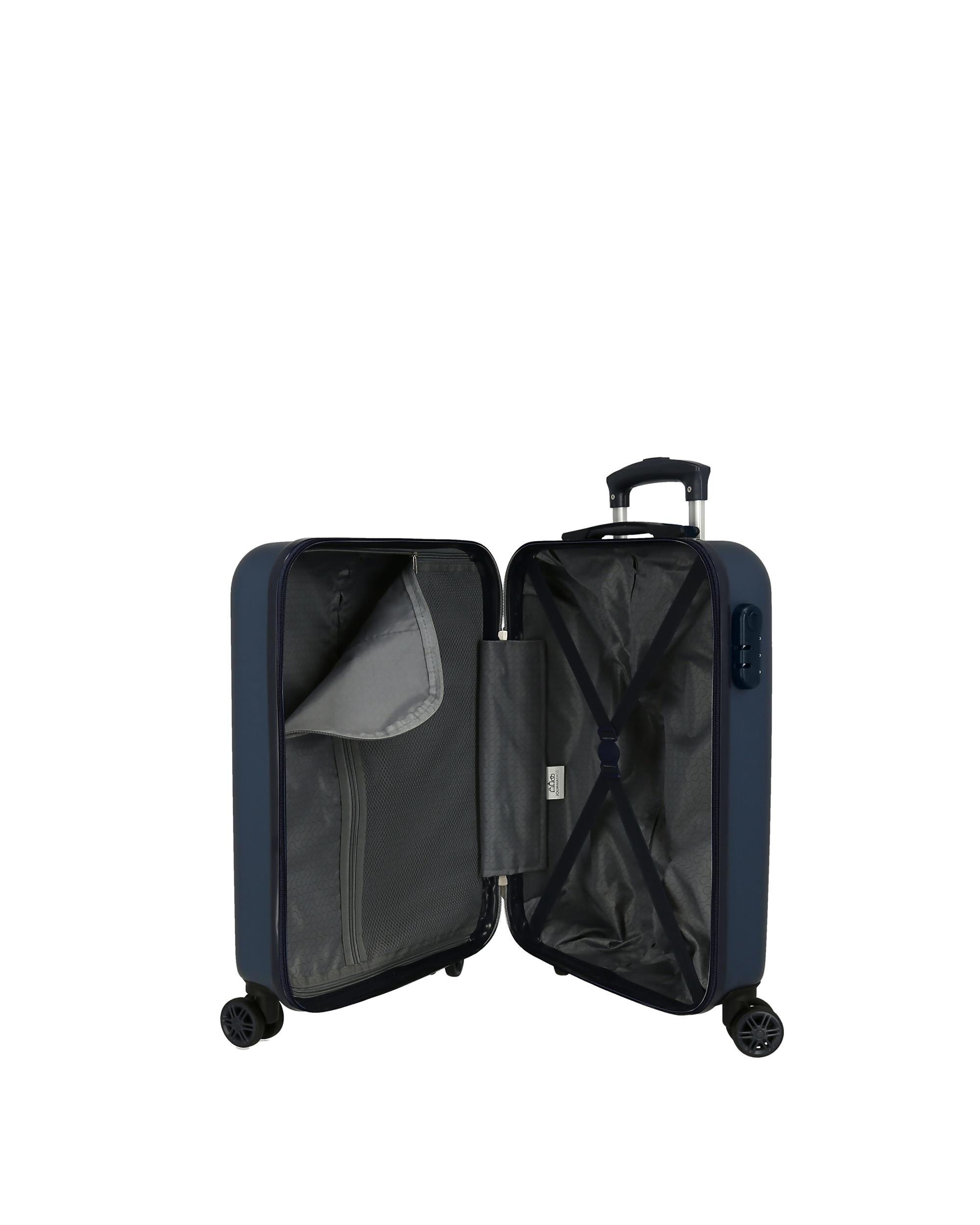 Mala de Cabine Leslie Rígida com Capacidade de 35l Azul-marinho-5