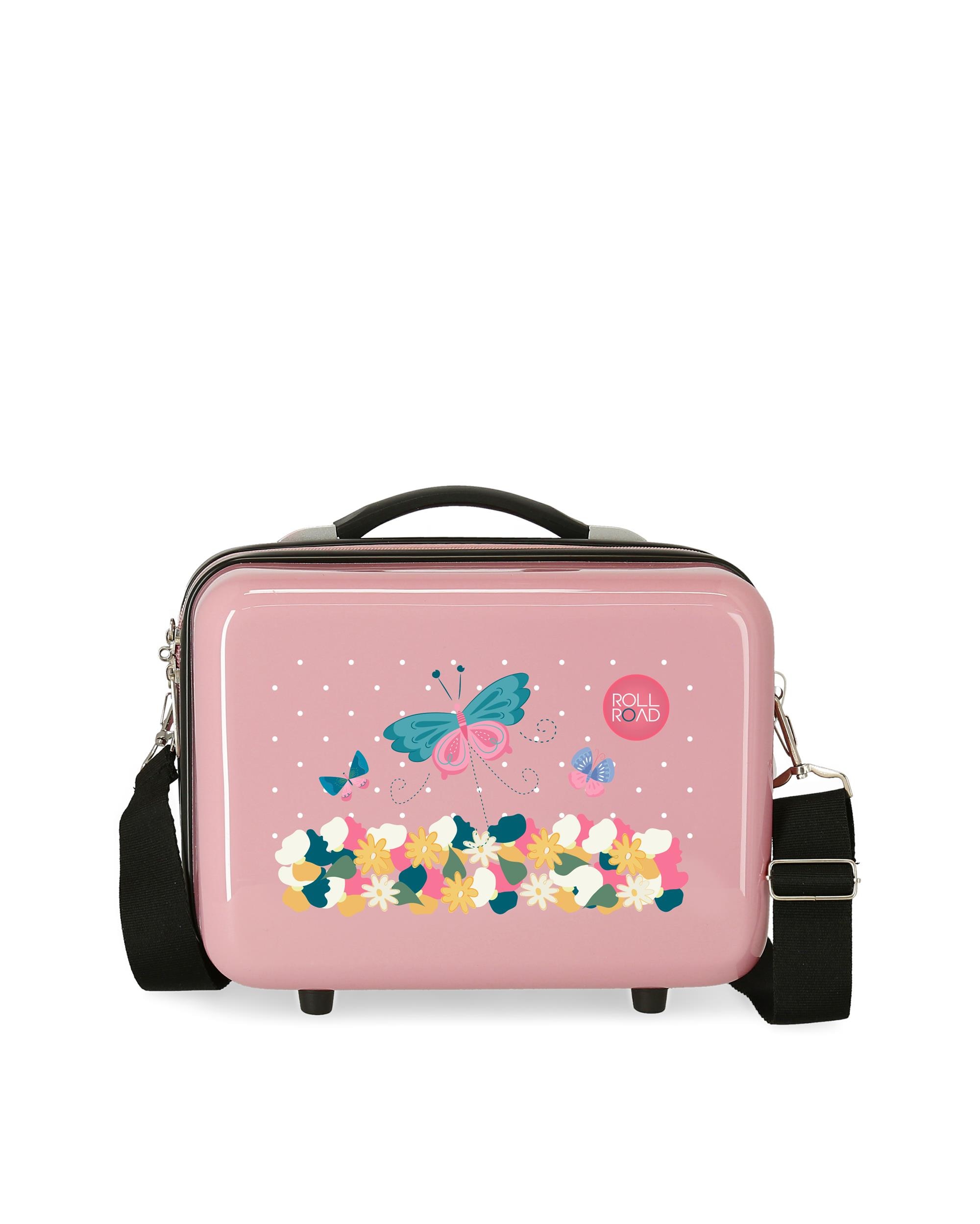 Necessaire Abs Precious Flower Adaptável a Trolley com Capacidade de 9l Rosa / Verde-1