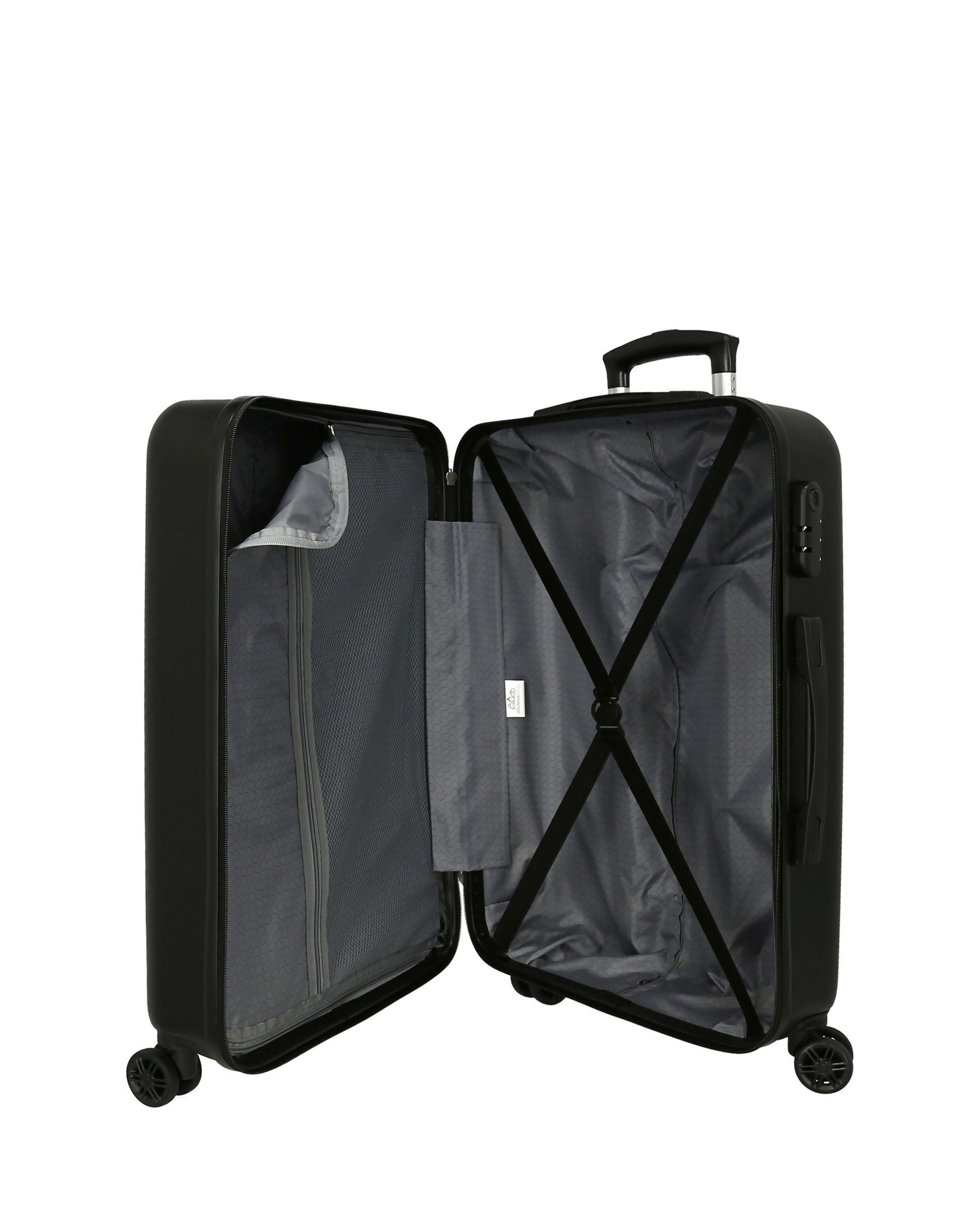 Conjunto de Malas (cabine e Média) Luca Rígidas com Capacidade de 90l Cinzento-5