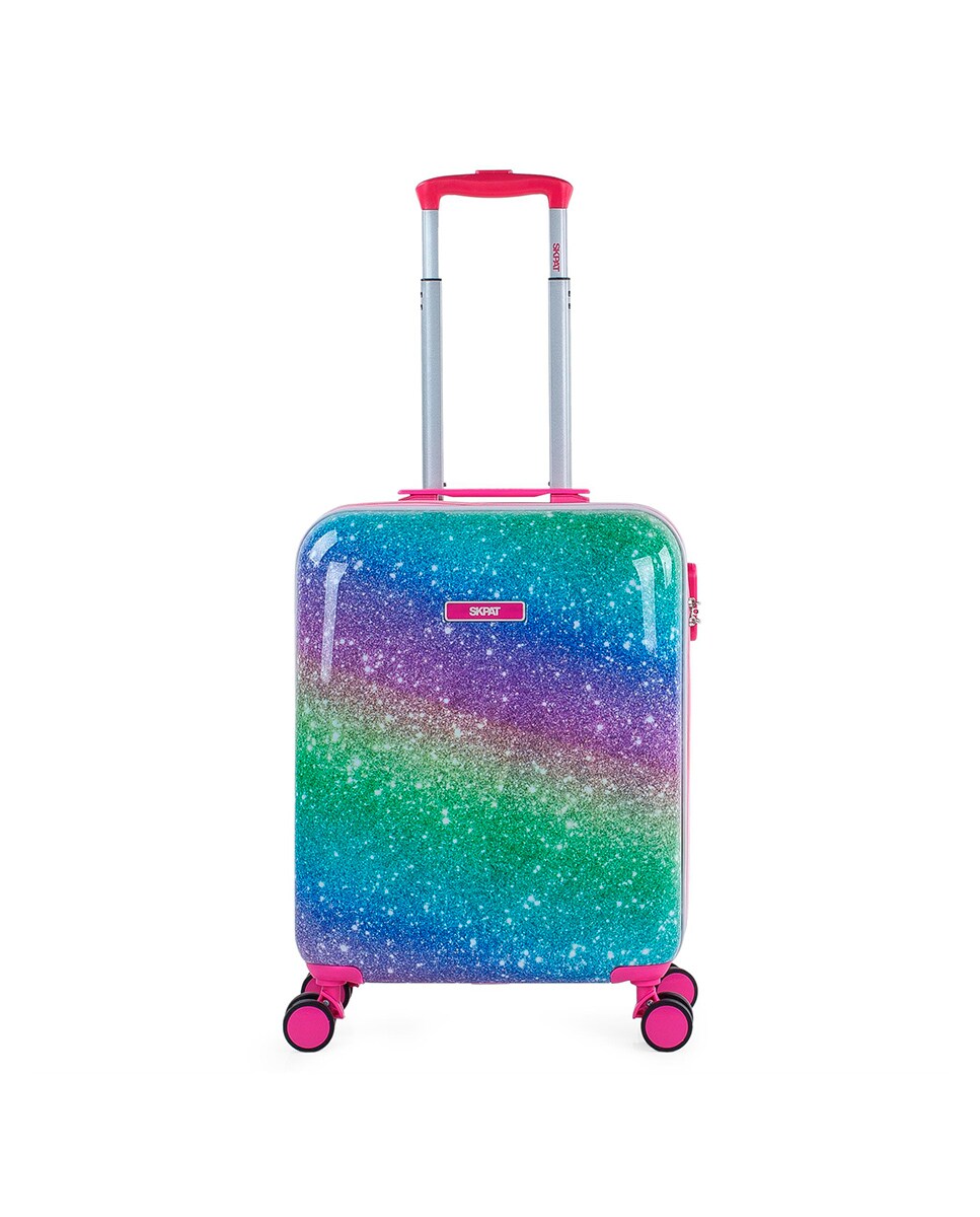 Mala Infantil de Cabine Skpat Shine Like a Star Fúcsia Capacidade 34,5 L Multicolor-1