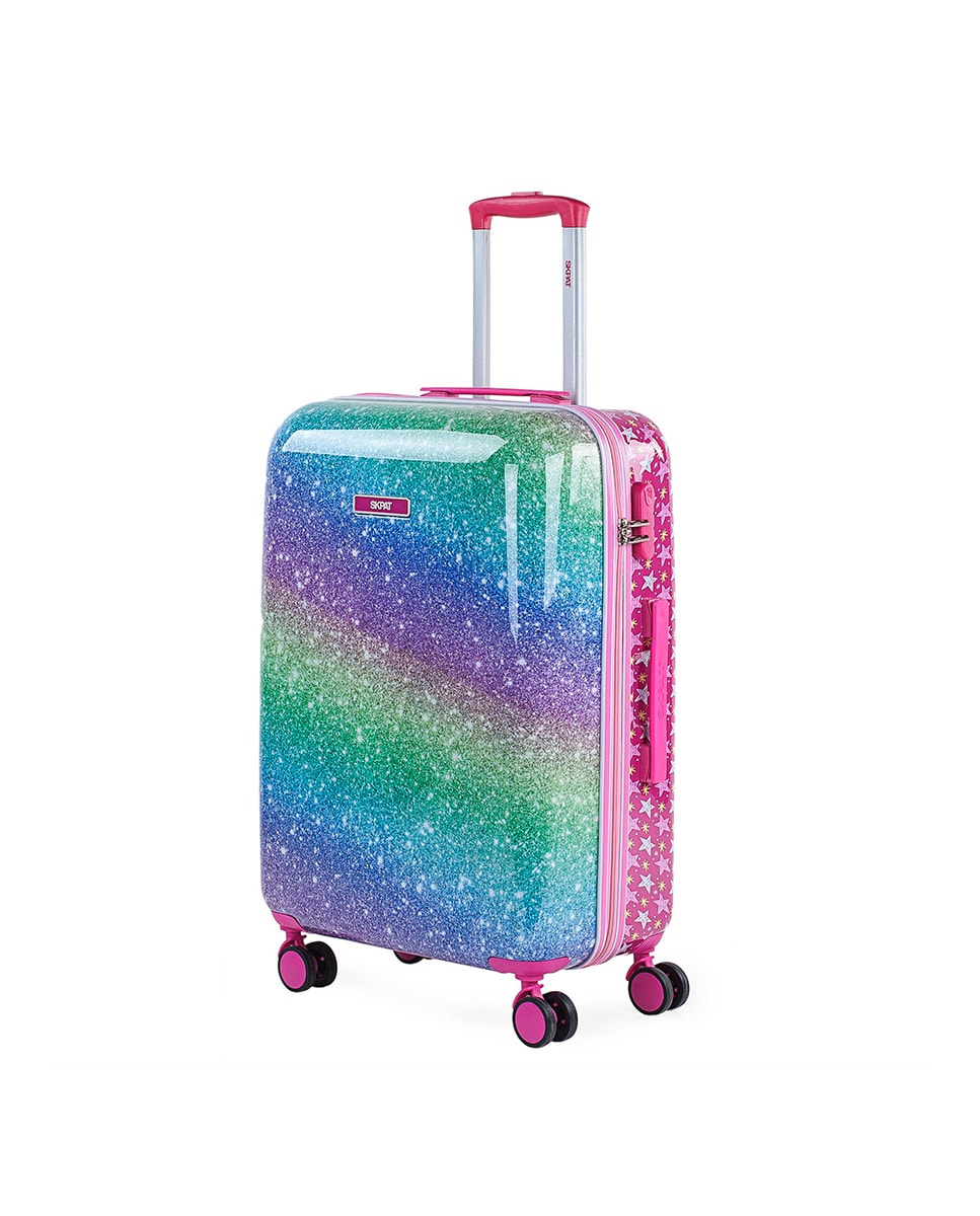 Mala Média Shine Like a Star Rígida com Capacidade 64 L Fúcsia-2