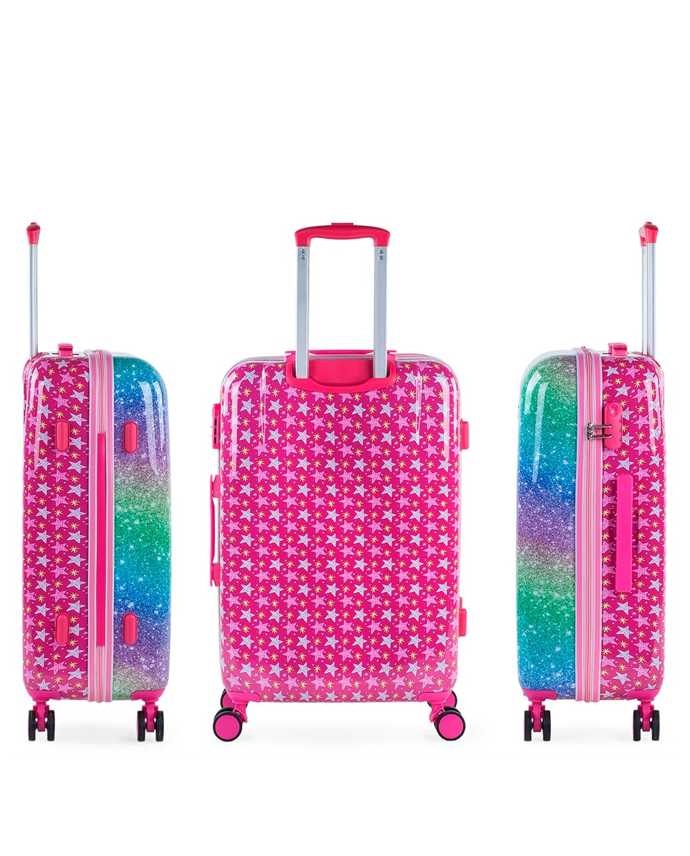 Mala Média Shine Like a Star Rígida com Capacidade 64 L Fúcsia-4