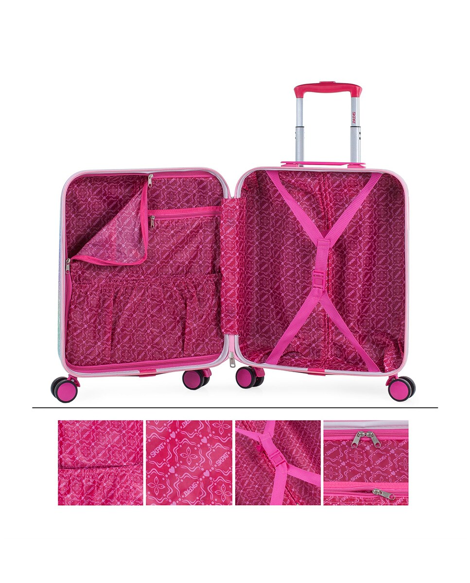 Conjunto de Mala de Cabine Infantil e Necessaire Shine Like a Star Rígido com Capacidade de 50 L Multicolor-4