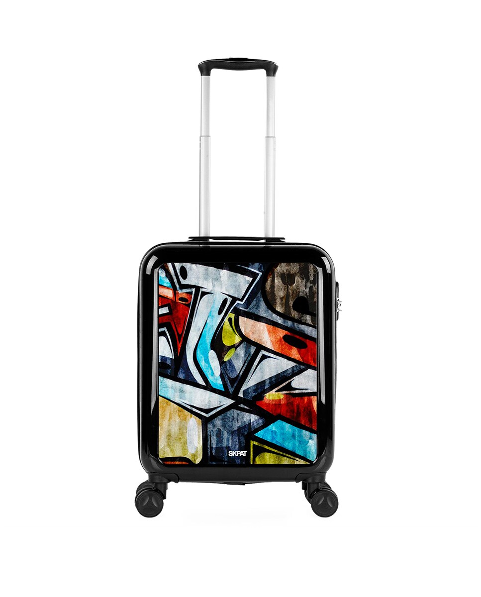 Mala Pequena Summer em Preto-grafitti Rígida de Policarbonato com Capacidade 40 L Preto-1