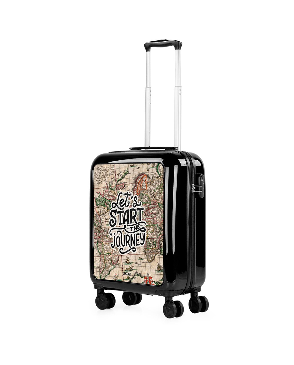 Mala Pequena Summer em Preto-journey Rígida de Policarbonato com Capacidade 40 L Preto-2