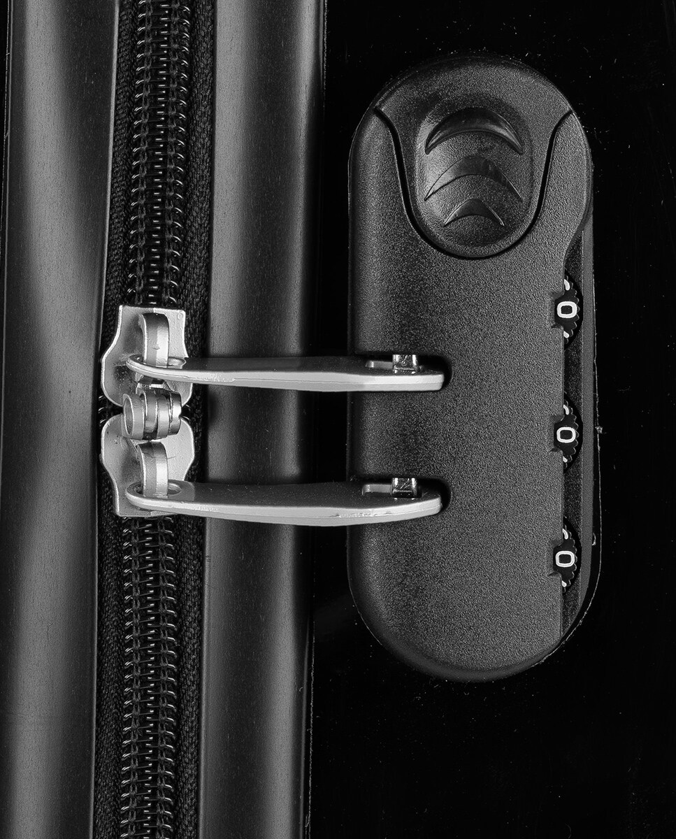 Mala Pequena Summer em Preto-journey Rígida de Policarbonato com Capacidade 40 L Preto-4