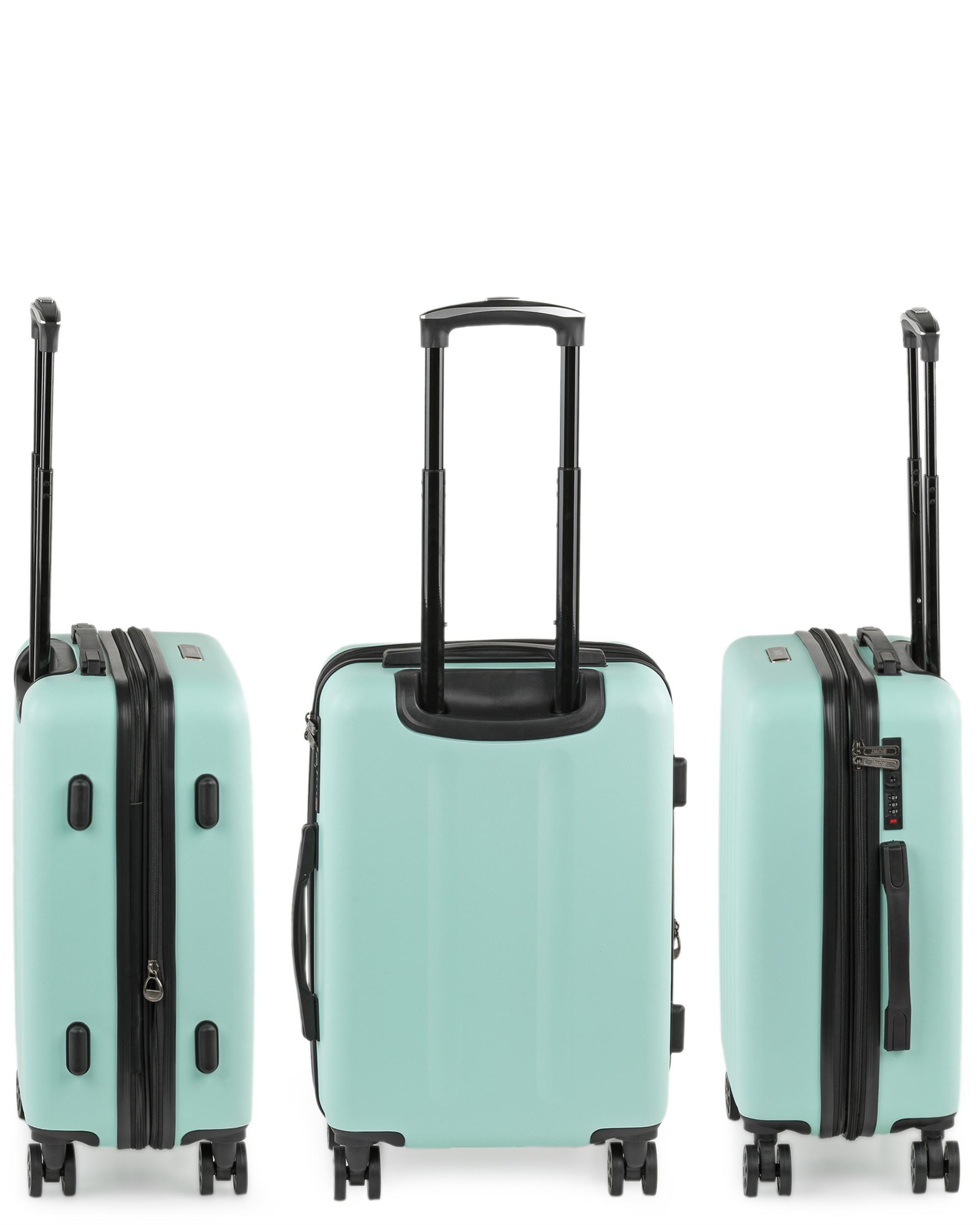 Conjunto de Malas de Cabine, Média e Grande Lisboa Rígidas com Capacidade de 230 Litros Verde-menta-2