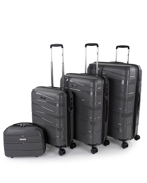 Imagem 0 de Conjunto de Malas (cabine, Média, Grande e Necessaire) Stuttgart Rígidas com Capacidade de 195.3 L.