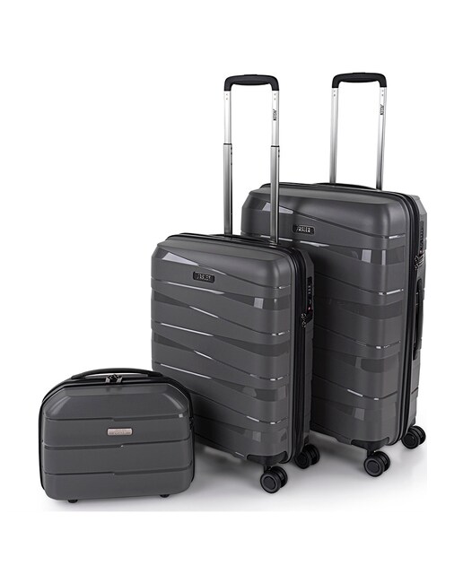 Imagem 0 de Conjunto de Trolleys Cabine, Médio e Necessaire Stuttgart Rígidos 58 L