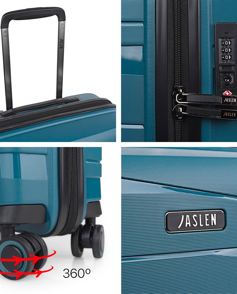 Conjunto de Malas Média, Grande e Necessaire Rígidas Stuttgart Metalizado-4