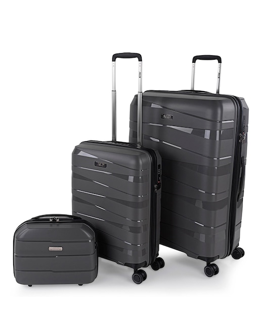 Imagem 0 de Conjunto de Trolleys Cabine, Grande e Necessaire Stuttgart Rígidos 92 L