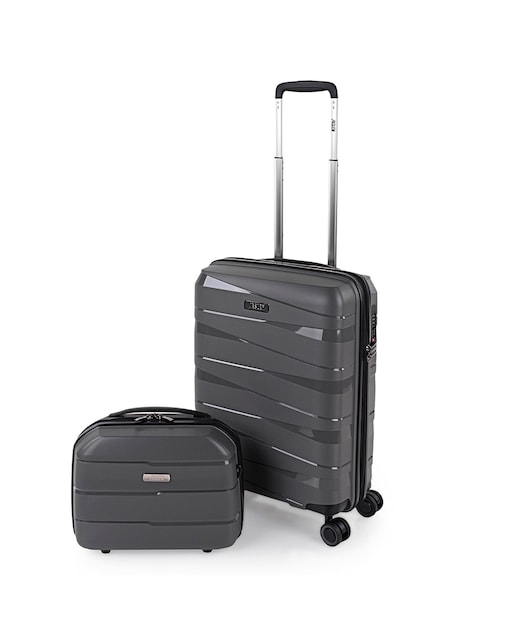 Imagem 0 de Conjunto de Trolley (Cabine e Necessaire) Stuttgart Rígidos 33 L