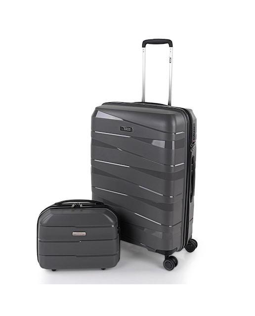 Imagem 0 de Conjunto de Malas (média e Necessaire) Stuttgart Rígidas com Capacidade de 70.3 L.