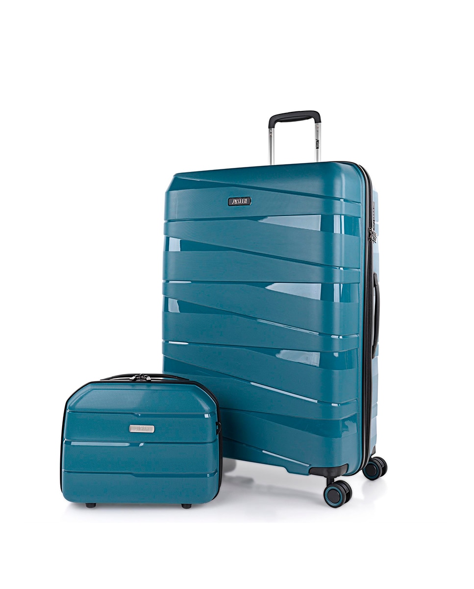 Set Mala Grande e Necessaire Rígido Stuttgart Azul-elétrico-6