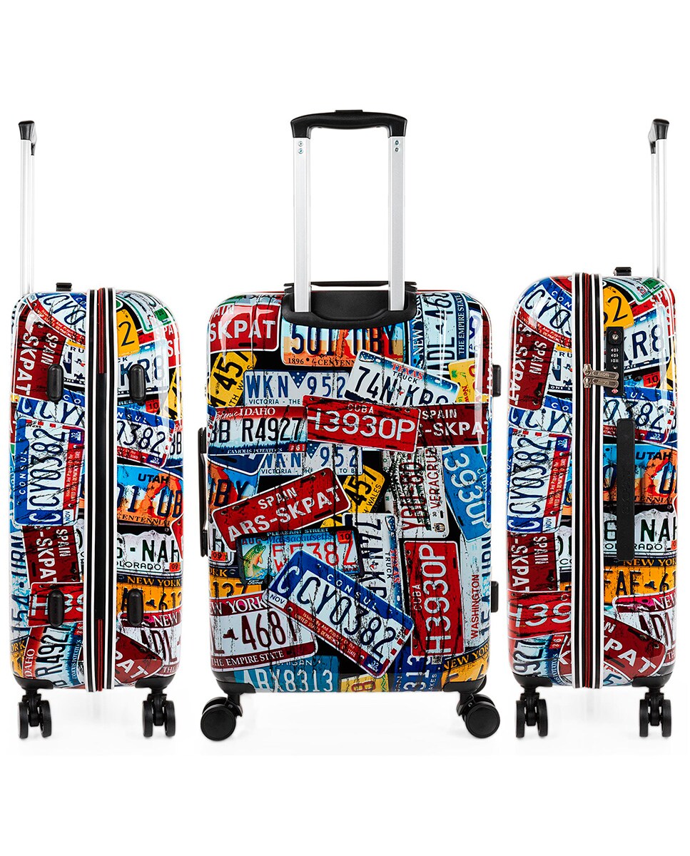 Conjunto de Trolleys Rígidos City (Cabine e Médio) 99,5L Preto-2