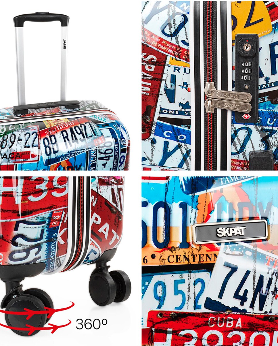 Conjunto de Trolleys Rígidos City (Cabine e Médio) 99,5L Preto-4