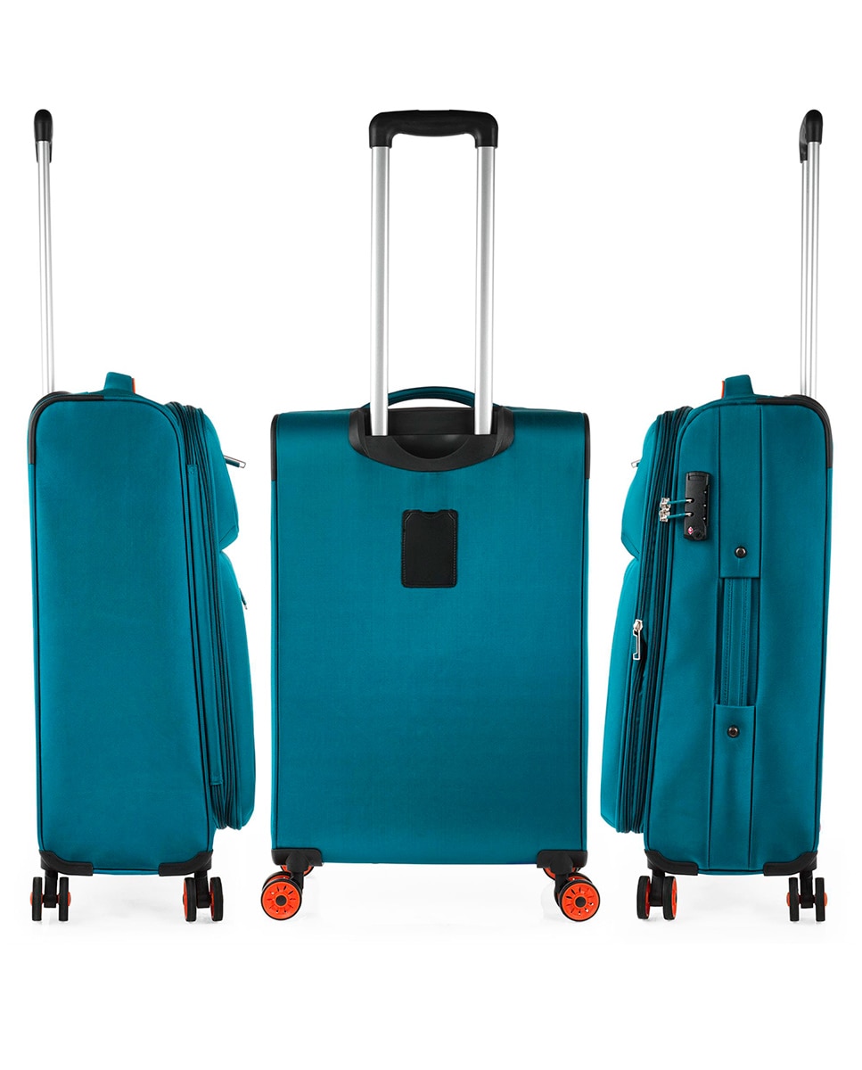 Conjunto de Malas (cabine e Grande) Colchester Macias com Capacidade de 90l Turquesa-2