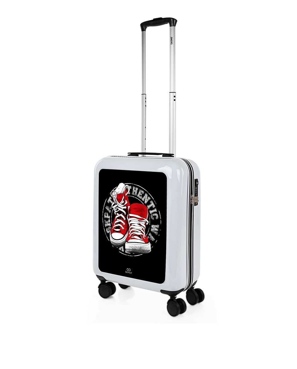 Mala de Cabine Nice Rígida com Capacidade 40l Branco-2