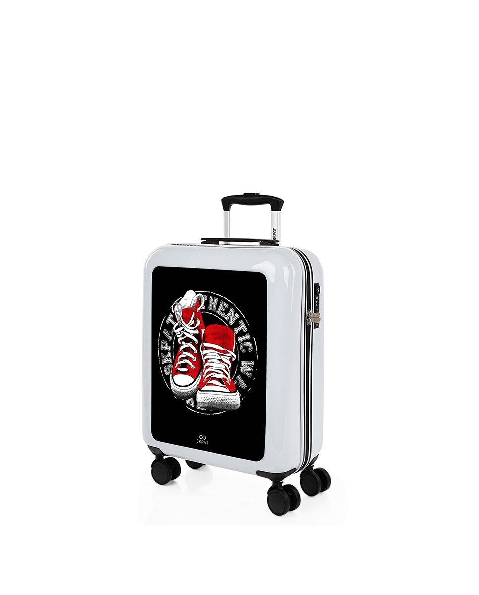 Mala de Cabine Nice Rígida com Capacidade 40l Branco-3