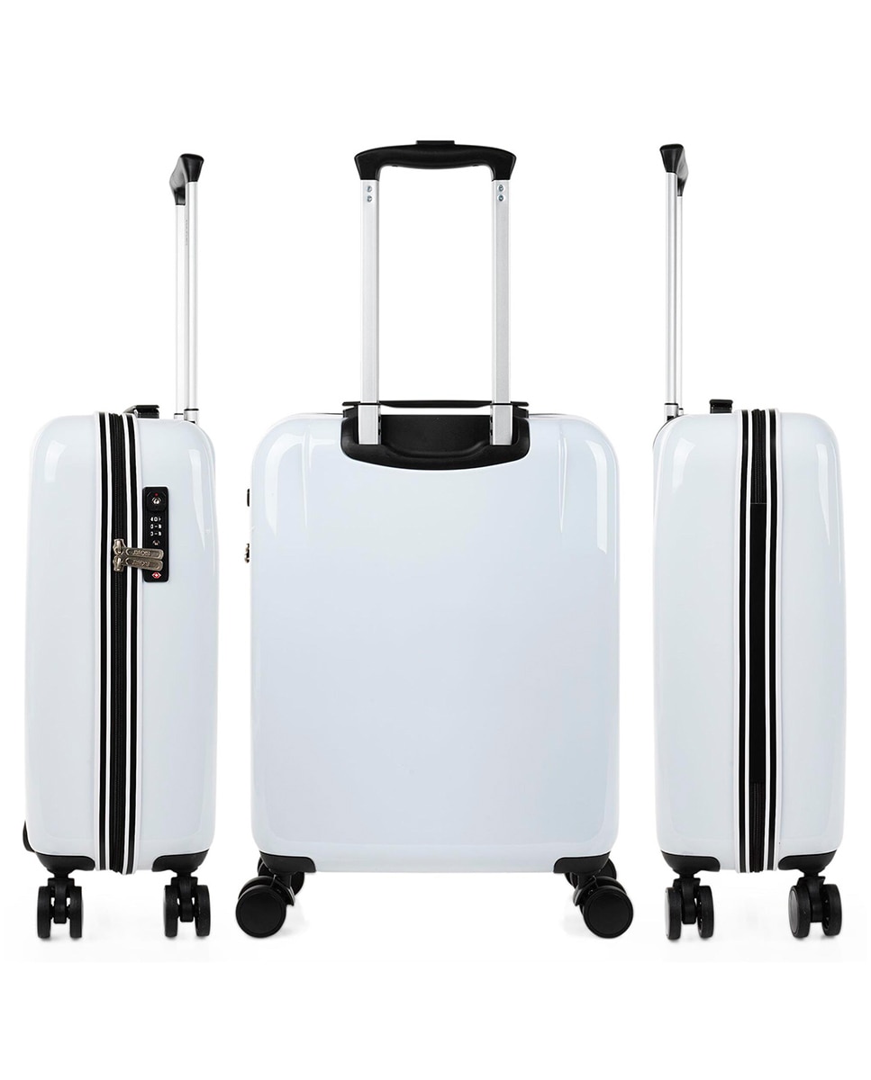 Mala de Cabine Nice Rígida com Capacidade 40l Branco-4
