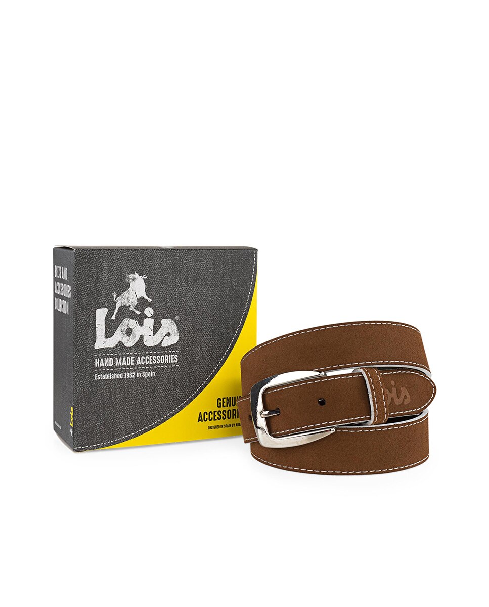 Cinto de Pele em Castanho Castanho-claro-3