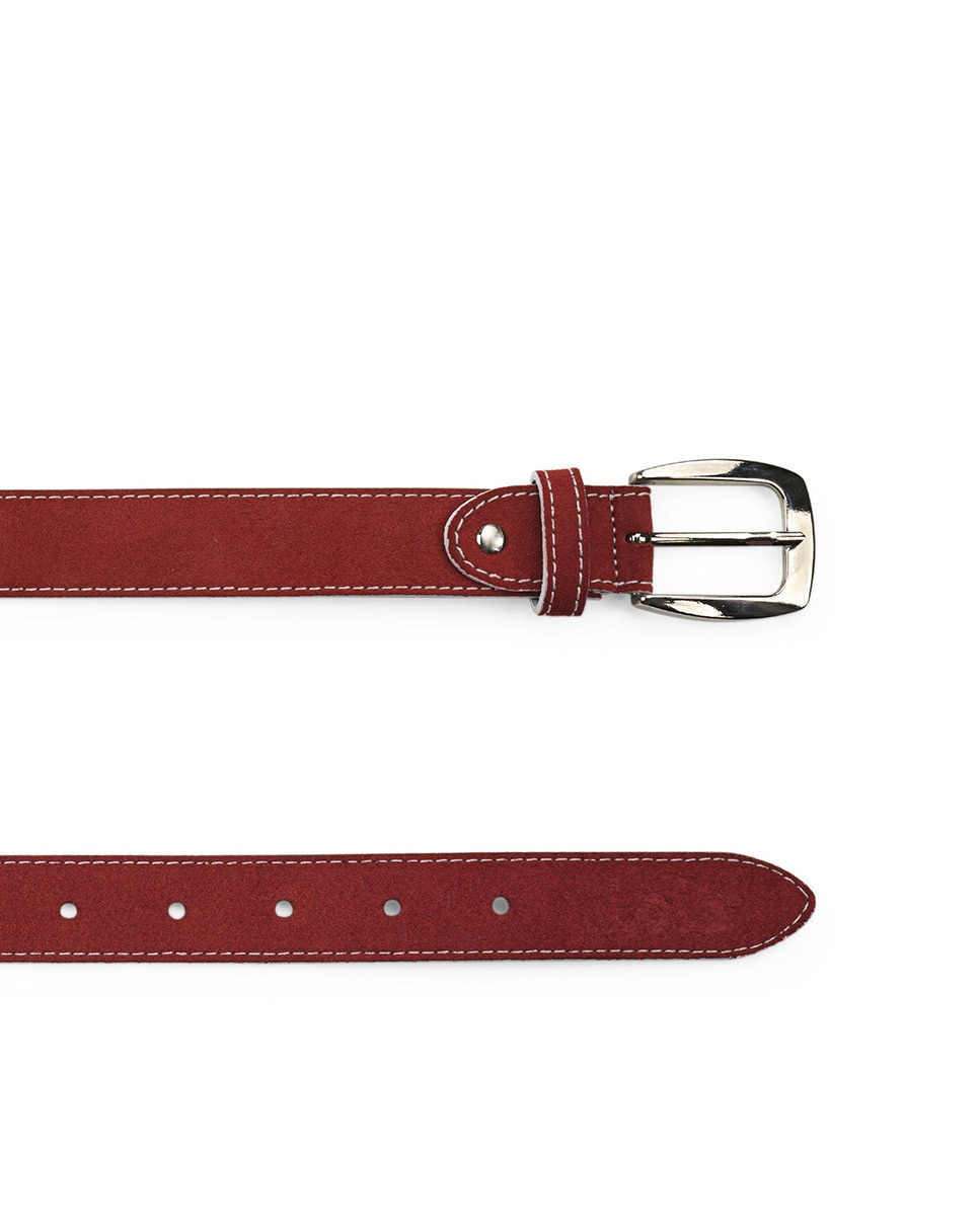 Cinto de Pele em Vermelho Vermelho-4