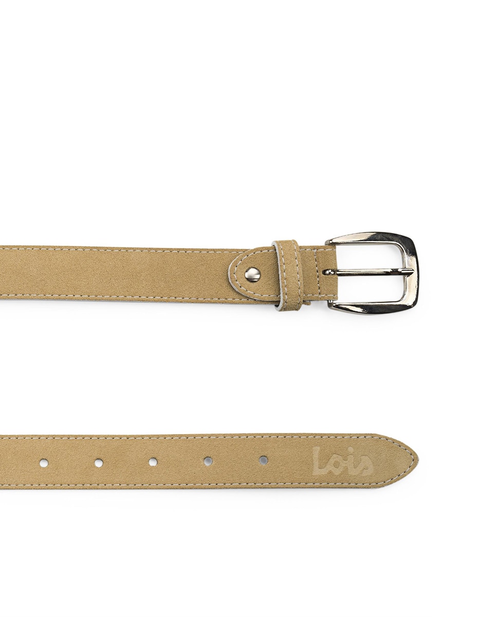 Cinto de Pele em Bege Bege-4