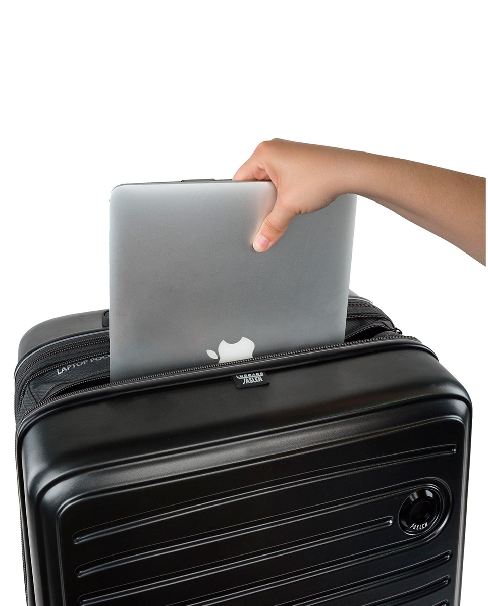 Mala de Cabine Padua Rígida com Porta Computador e Capacidade de 38 L Preto-3