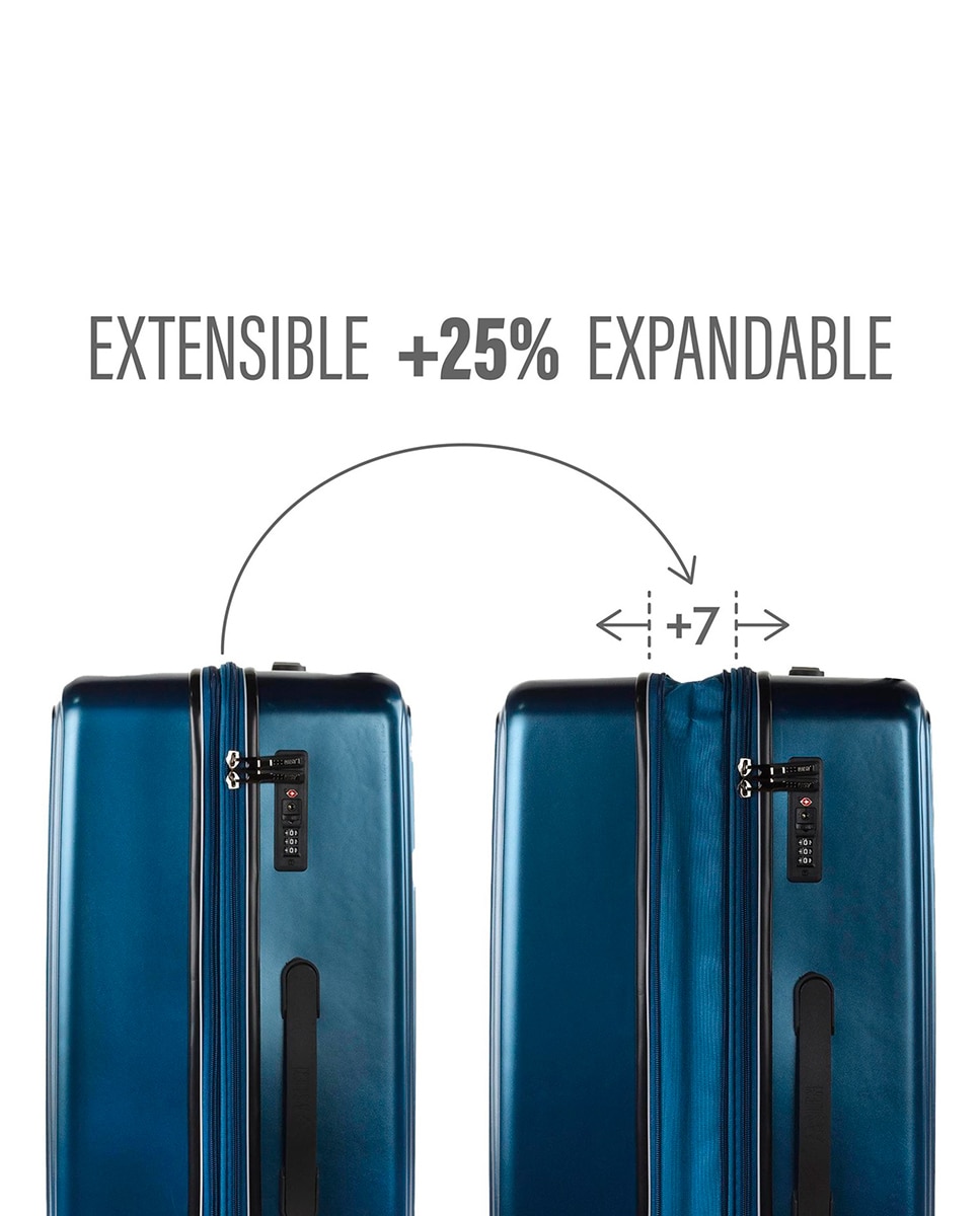 Conjunto de Malas (cabine e Média) Padua Rígidas com Capacidade de 68 L Azul / Verde-4