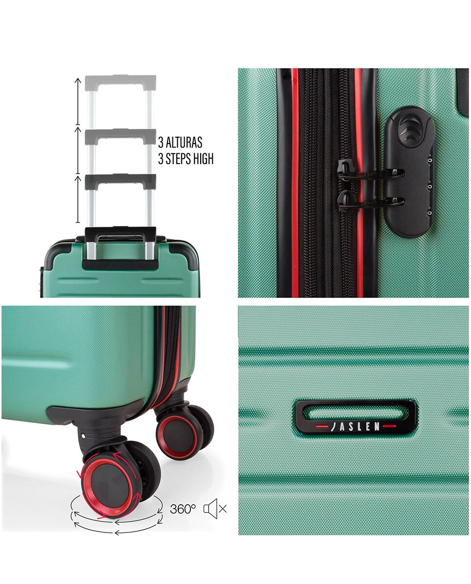 Mala de Cabine Turin com Capacidade de 38l Verde-3