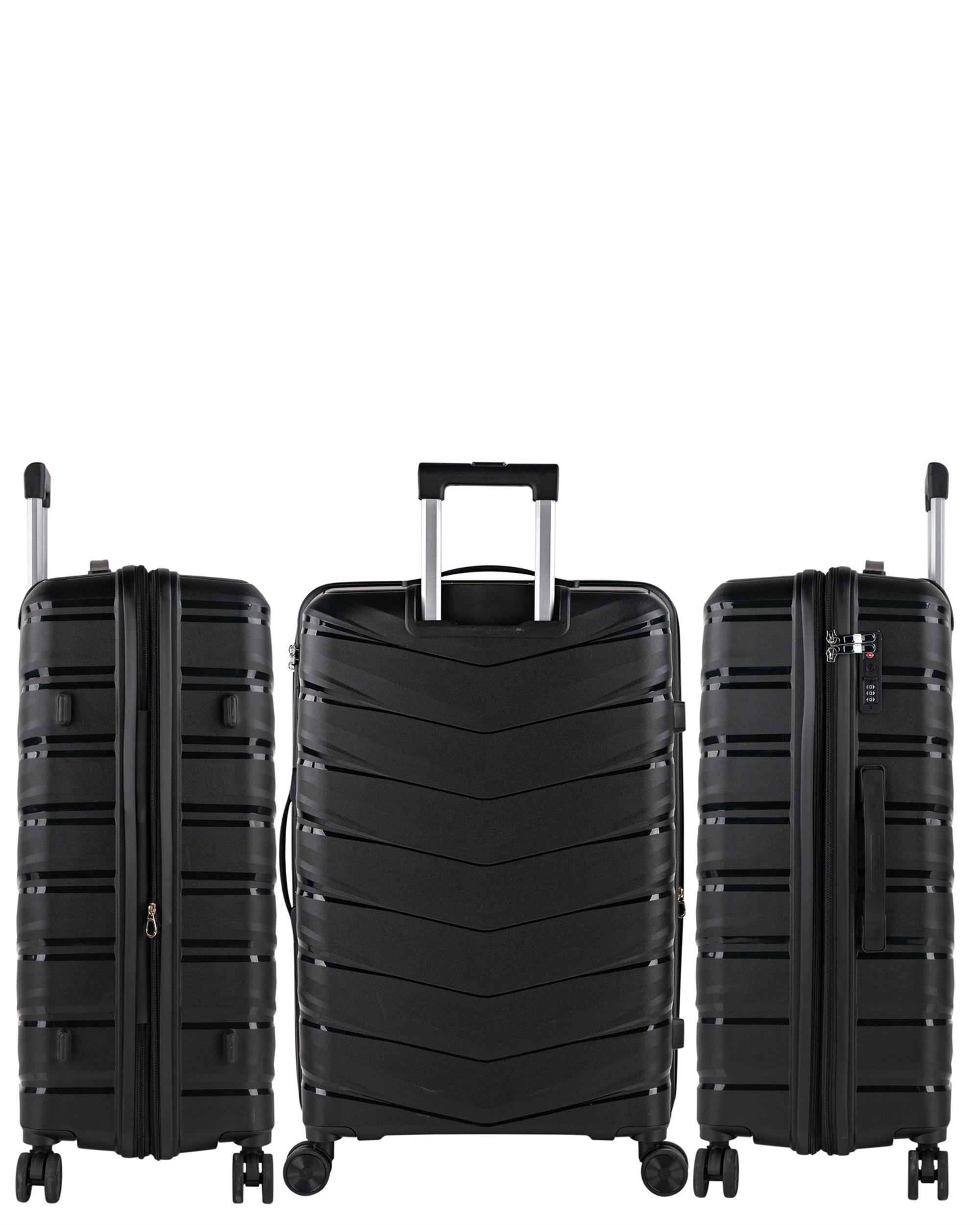 Conjunto de Malas (necessaire e Grande) Varese Rígidas com Capacidade de 95 L Preto-2