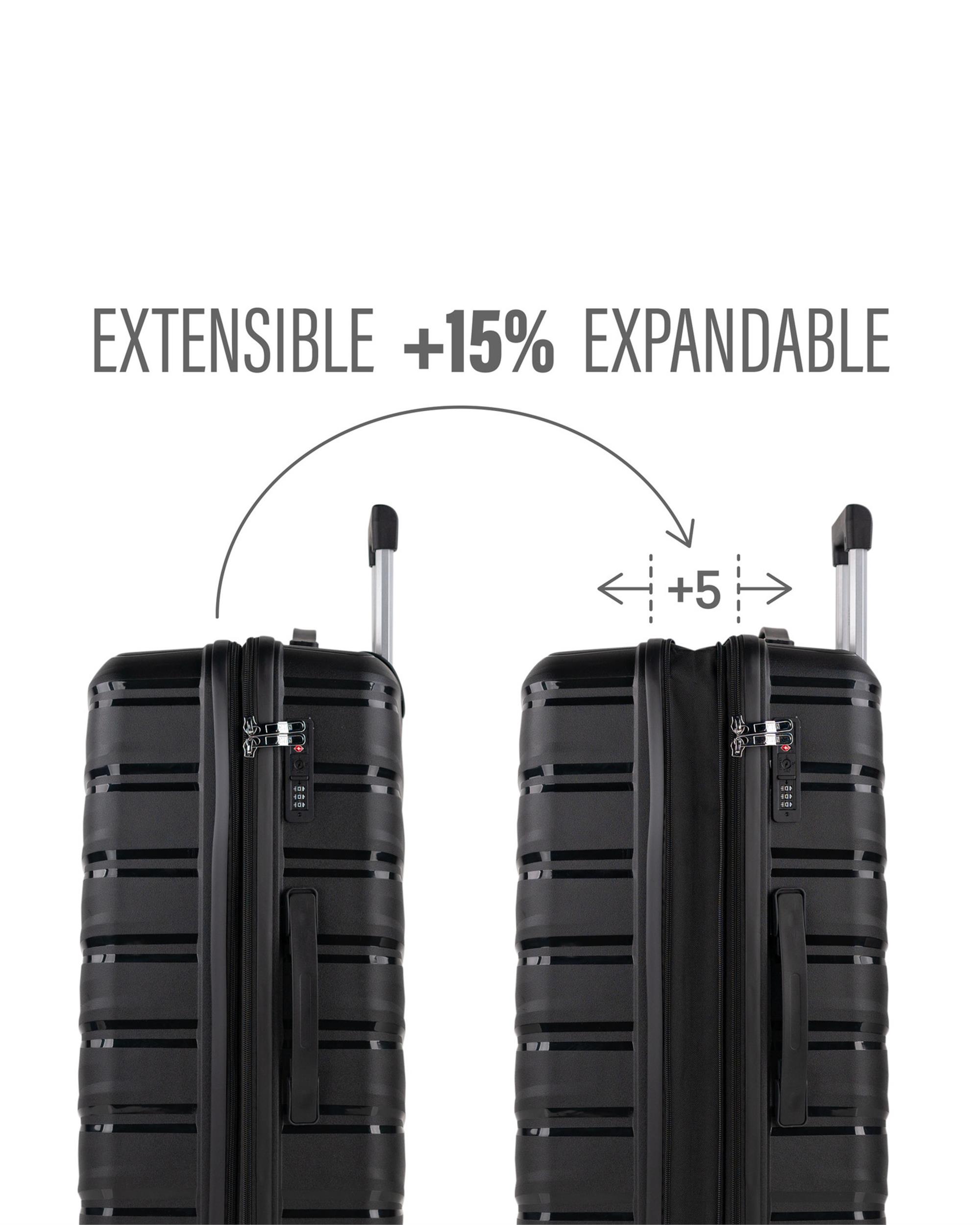 Conjunto de Malas (necessaire e Grande) Varese Rígidas com Capacidade de 95 L Preto-6
