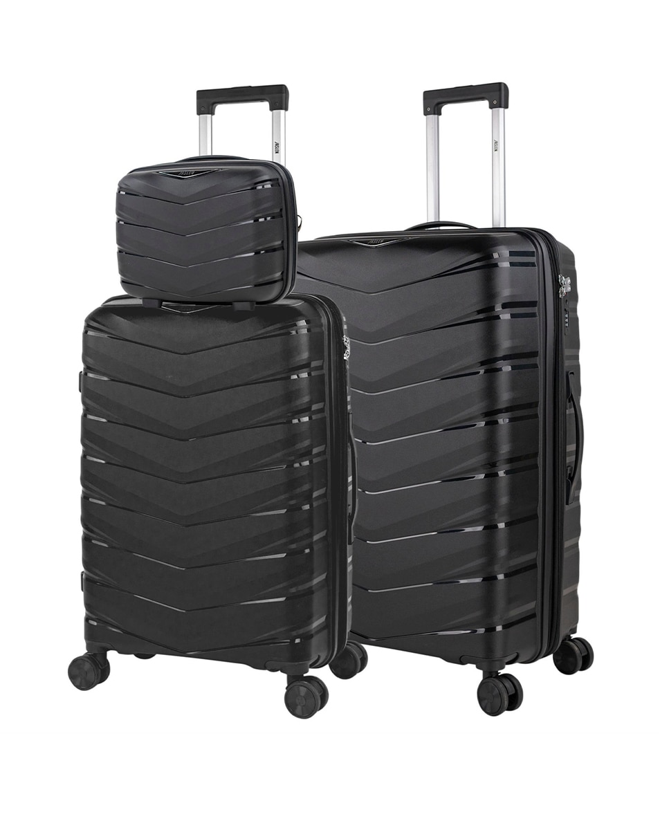 Imagem 0 de Conjunto de Malas (necessaire, Média e Grande) Varese Rígidas com Capacidade de 95 L