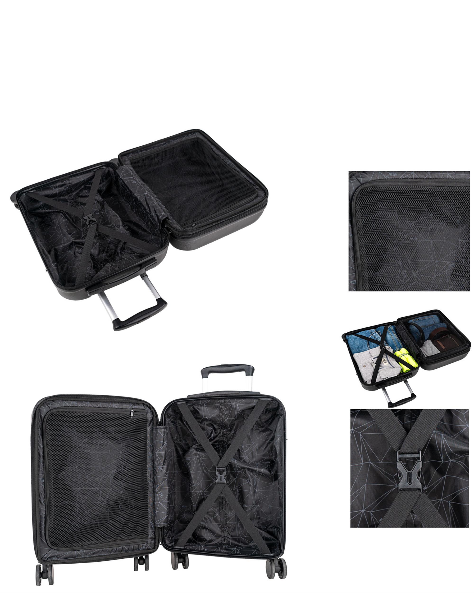 Mala de Cabine Toulouse Rígida com Capacidade de 38 L Preto-4