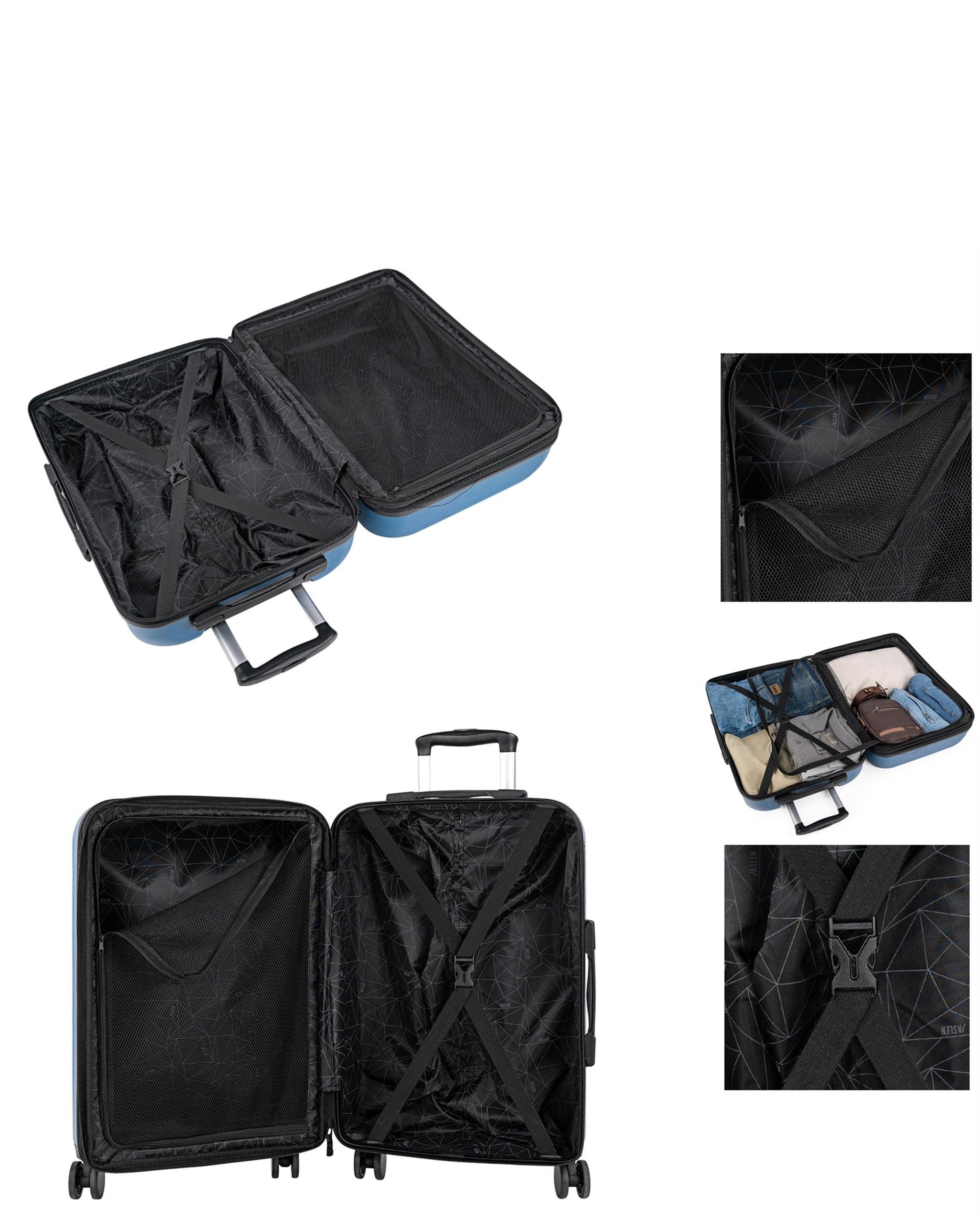Mala de Cabine Toulouse Rígida com Capacidade de 38 L Azul-3