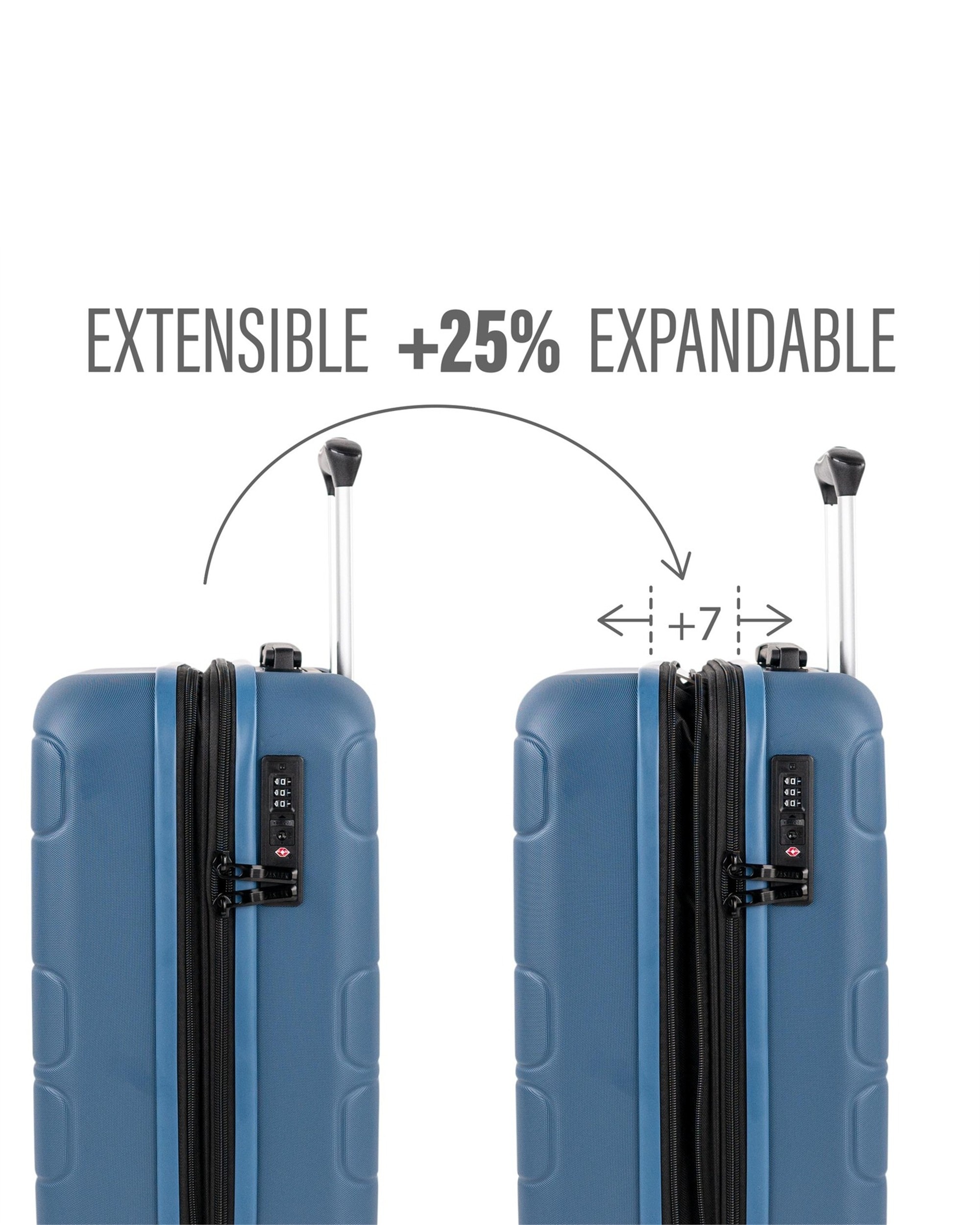 Mala de Cabine Toulouse Rígida com Capacidade de 38 L Azul-5