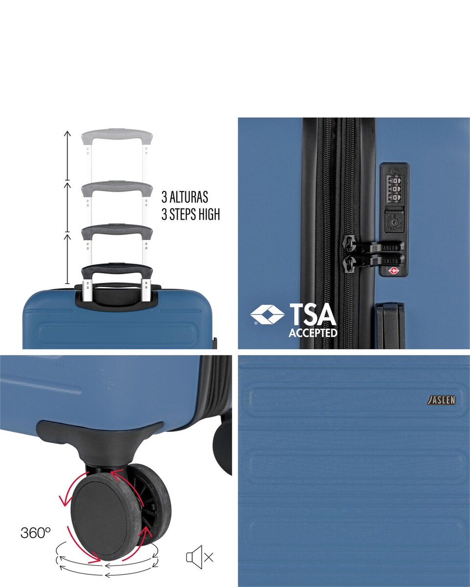 Mala Grande Toulouse Rígida com Capacidade de 80 L Azul-5