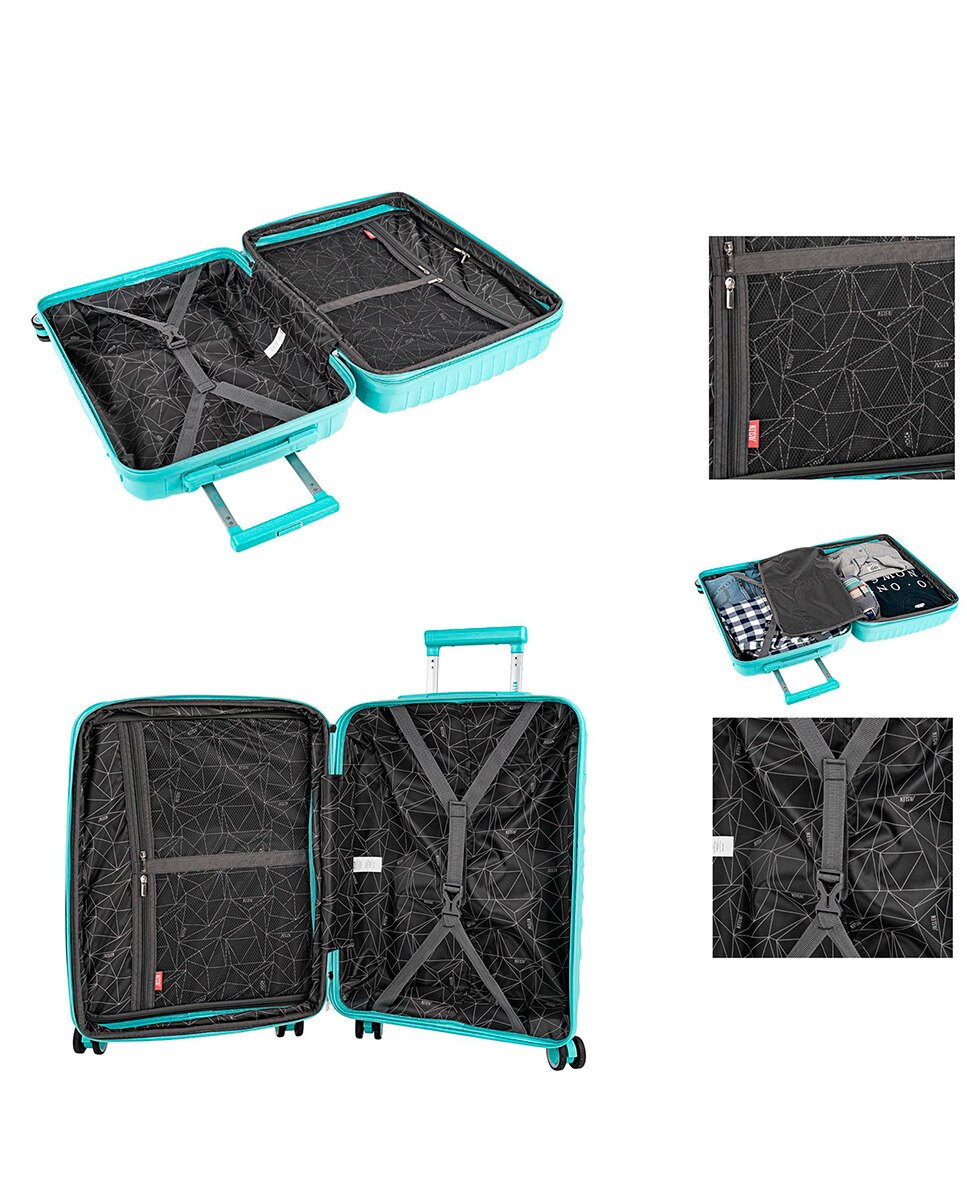 Conjunto de Malas (cabine Expansível) com Capacidade de 38 L Verde-4