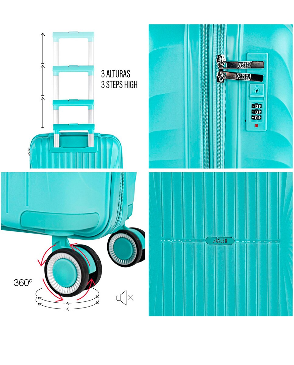 Conjunto de Malas (cabine Expansível) com Capacidade de 38 L Verde-5