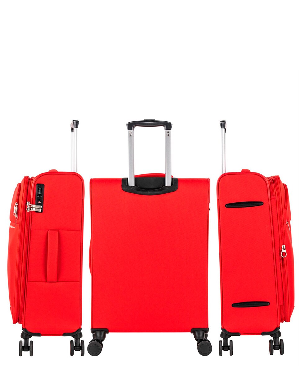 Conjunto de Malas (cabine e Média) Bradford Semi-rígidas com Capacidade de 58 L Vermelho-2