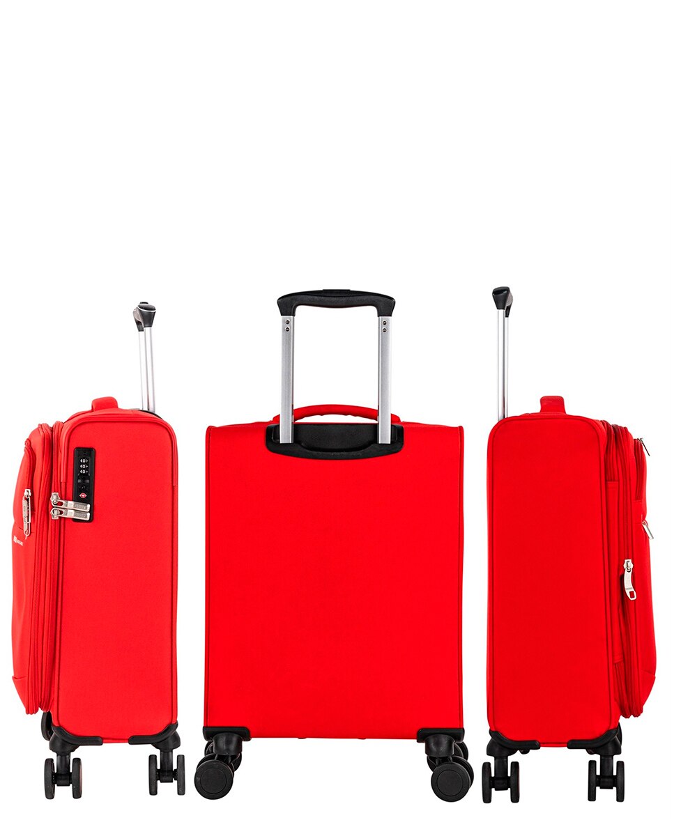 Conjunto de Malas (cabine e Grande) Bradford Semi-rígidas com Capacidade de 88 L Vermelho-2