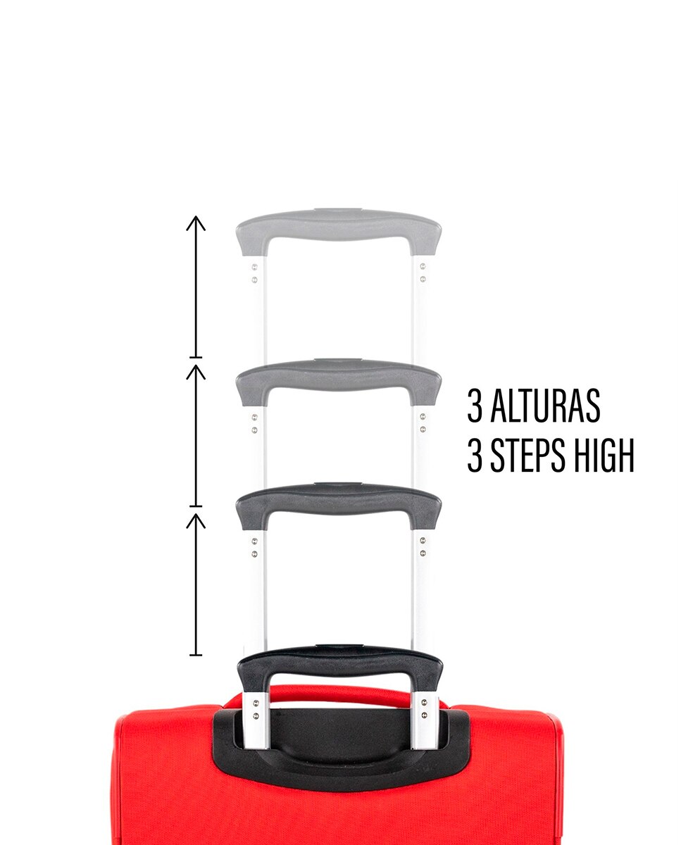 Conjunto de Malas (cabine e Grande) Bradford Semi-rígidas com Capacidade de 88 L Vermelho-5